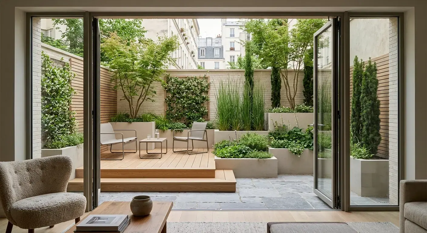 La technique des terrasses successives pour un jardin urbain